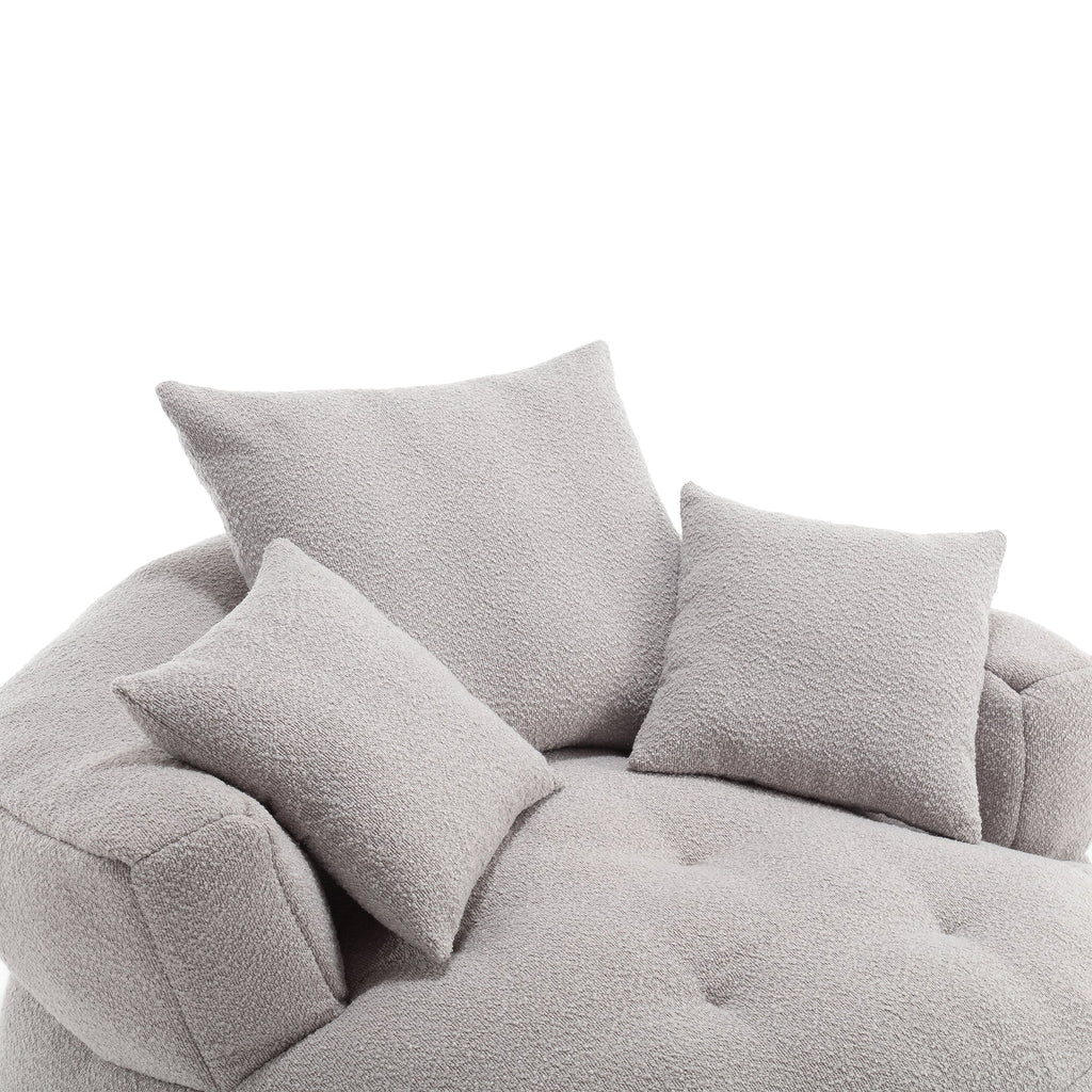 Chenille Sponge single sofa,No Assembly Required,Fluffy Modern Sleeper