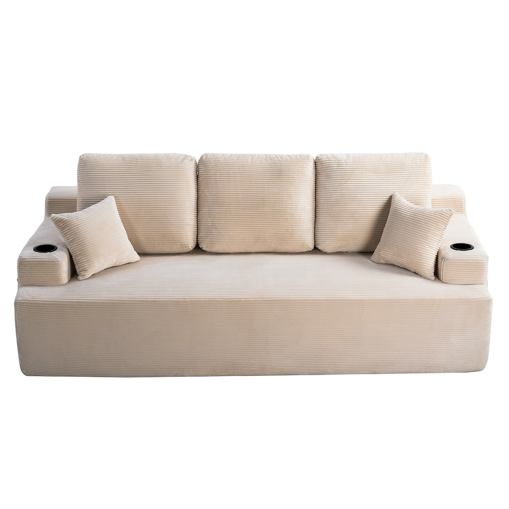 87 In 3-Seater Sofa For Living Room, Comfy Couches With Deep Seat,