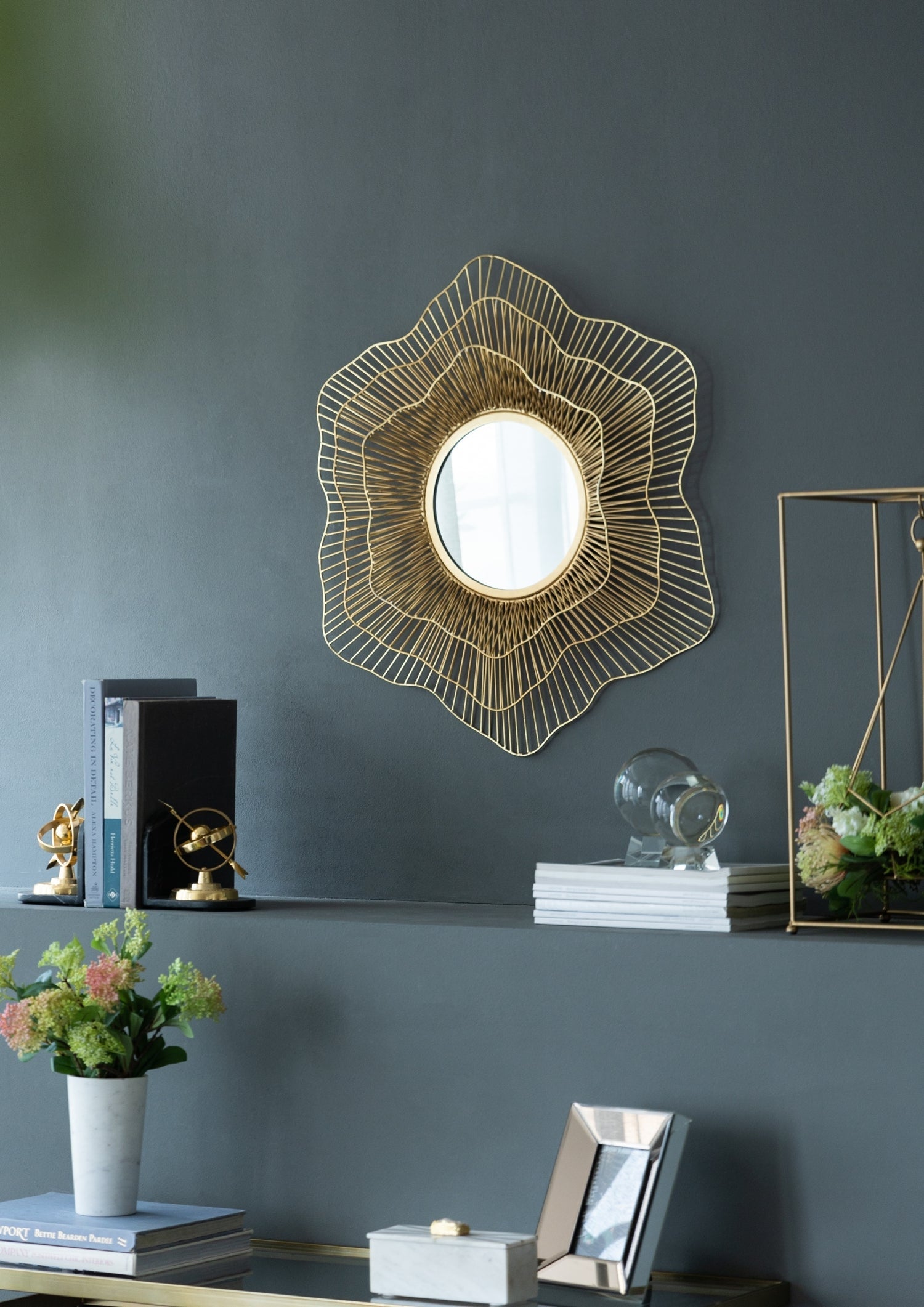 D27x2.4' Metal Mirror, Wall Mounted Mirror Home Decor for Bathroom