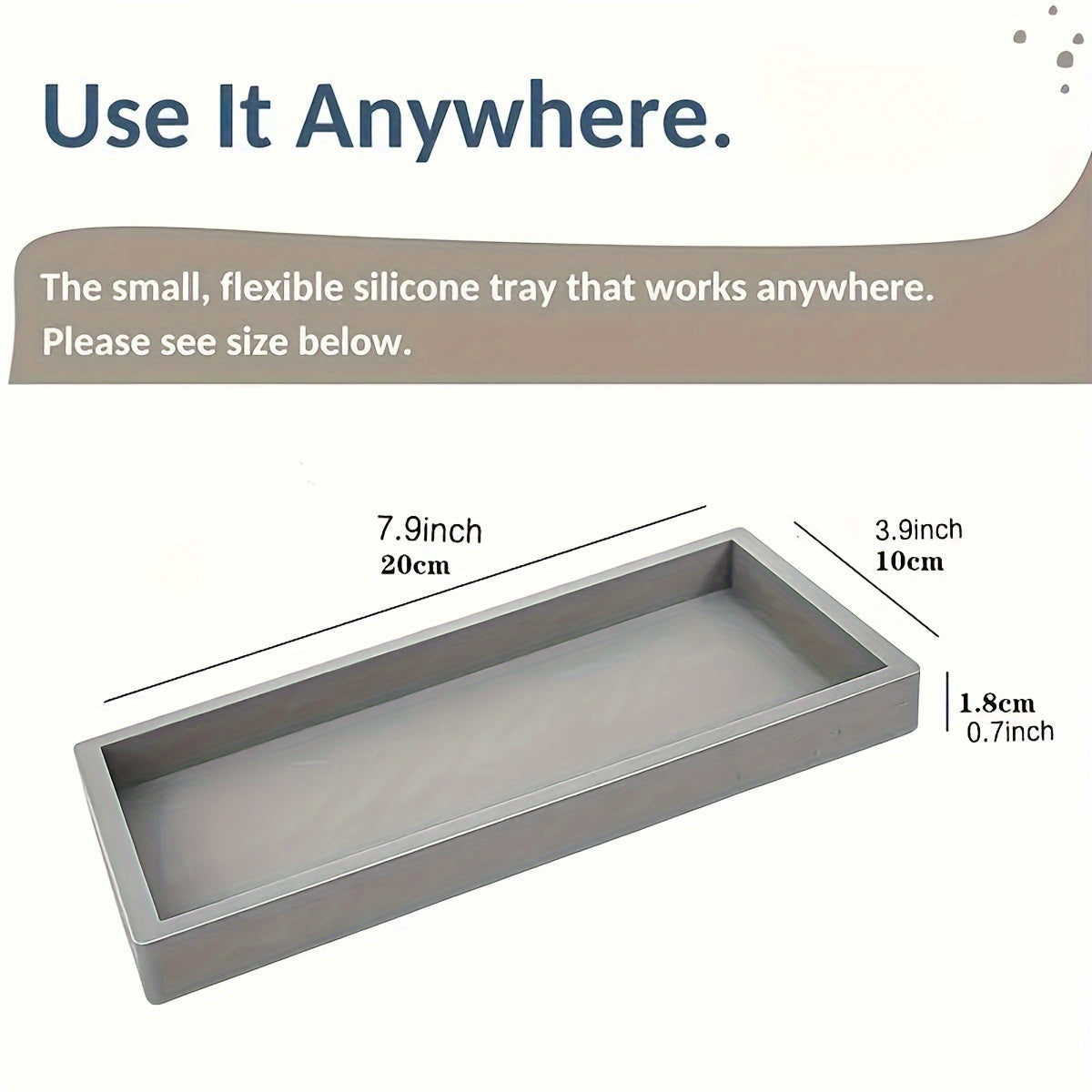 Elegant Silicone Vanity Tray for Organized Bathroom  Decor