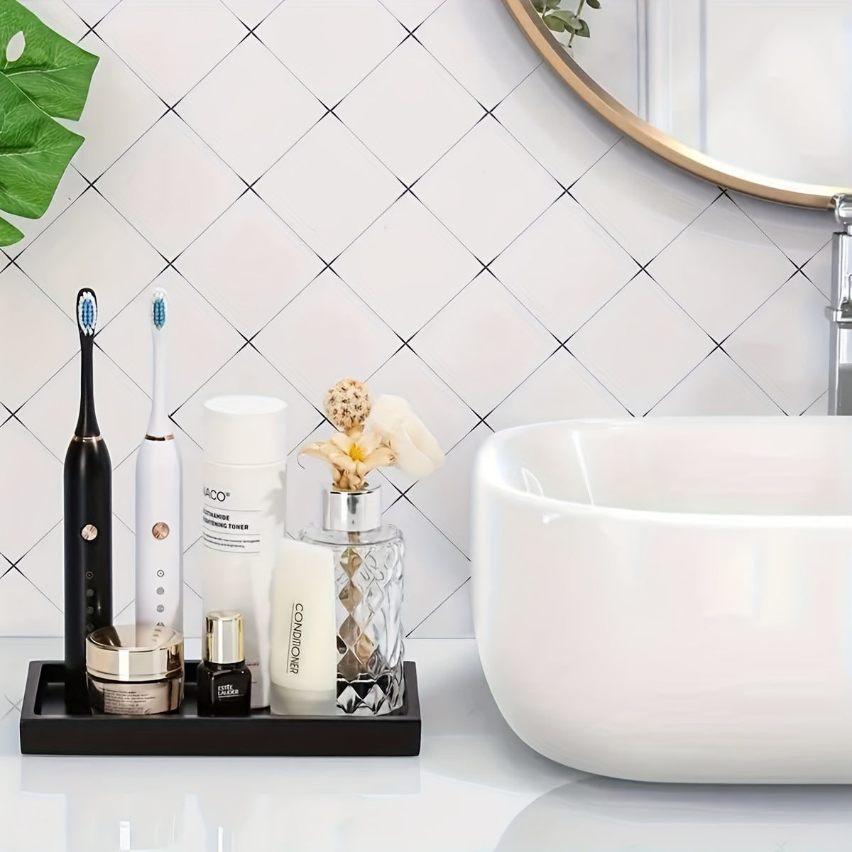Elegant Silicone Vanity Tray for Organized Bathroom  Decor