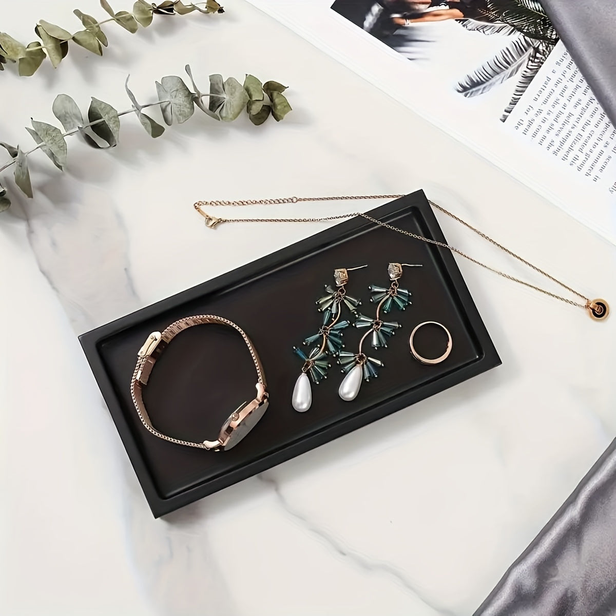 Elegant Silicone Vanity Tray for Organized Bathroom  Decor