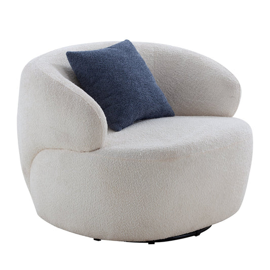 Swivel Barrel Chair Living Room, Single Chair for Small Space Comfy