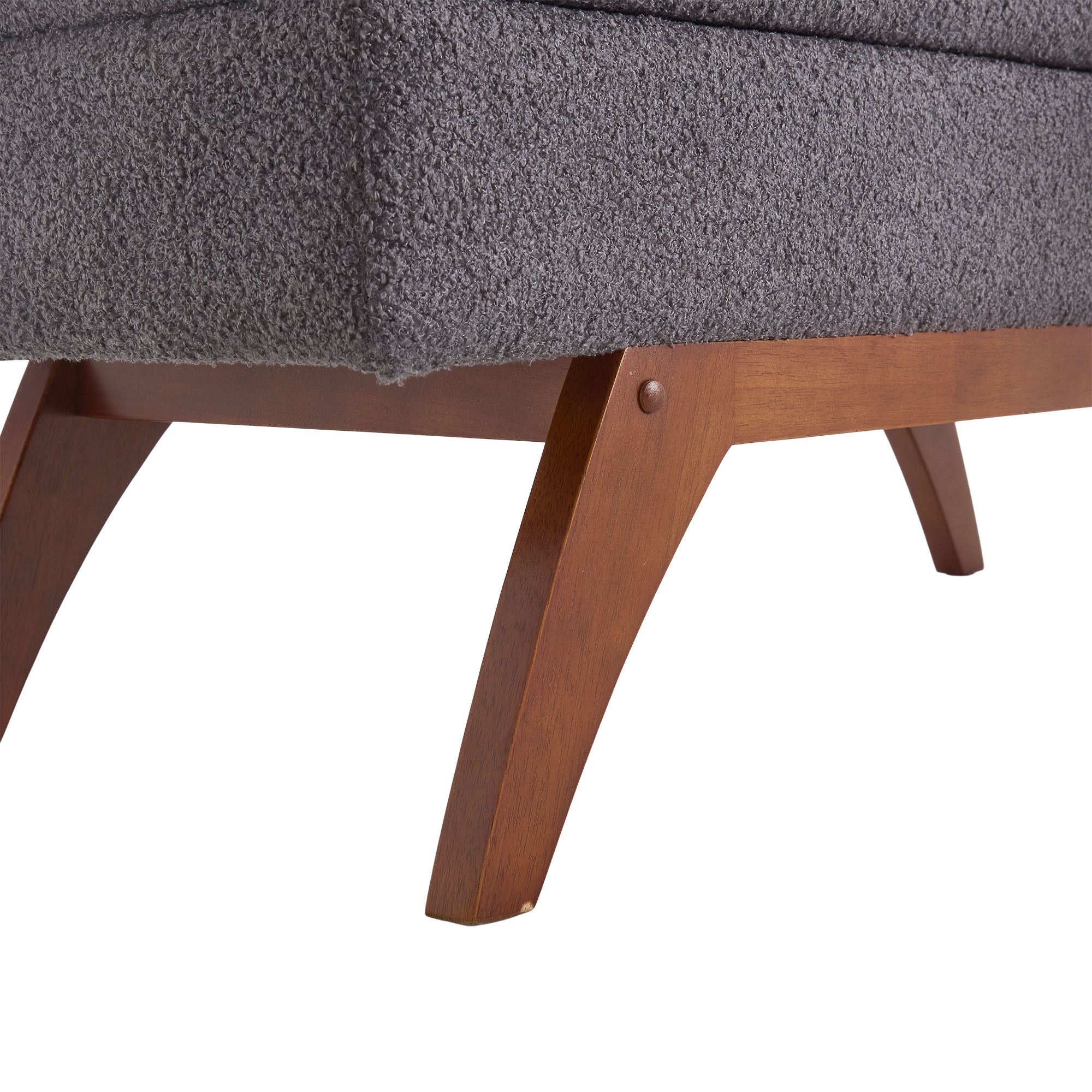 Teddy wool fabric, solid wood feet for solid weighing, and bed end