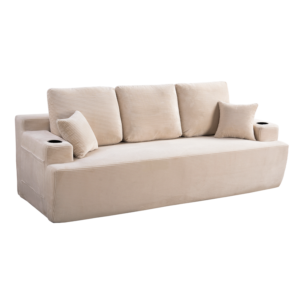 87 In 3-Seater Sofa For Living Room, Comfy Couches With Deep Seat,