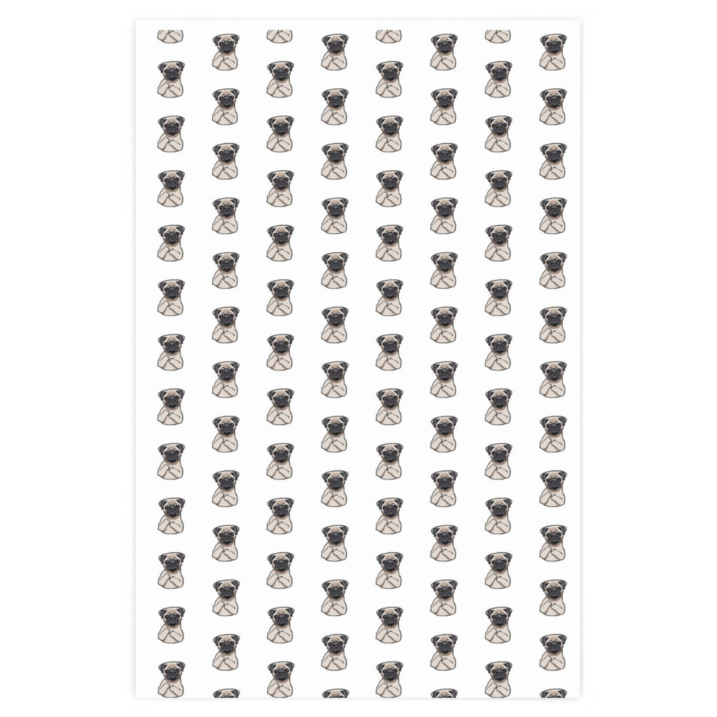 Flipping Off Pug Wrapping Paper