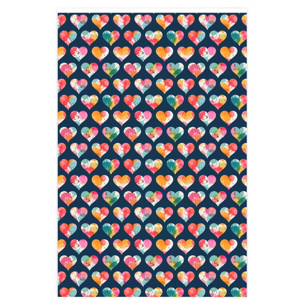 Tie Die Heart  Wrapping Paper | Tie Die Wrapping Paper  | Boho  Wrap |