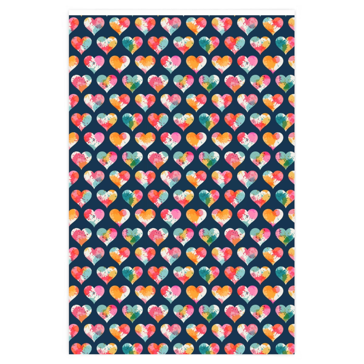 Tie Die Heart  Wrapping Paper | Tie Die Wrapping Paper  | Boho  Wrap |
