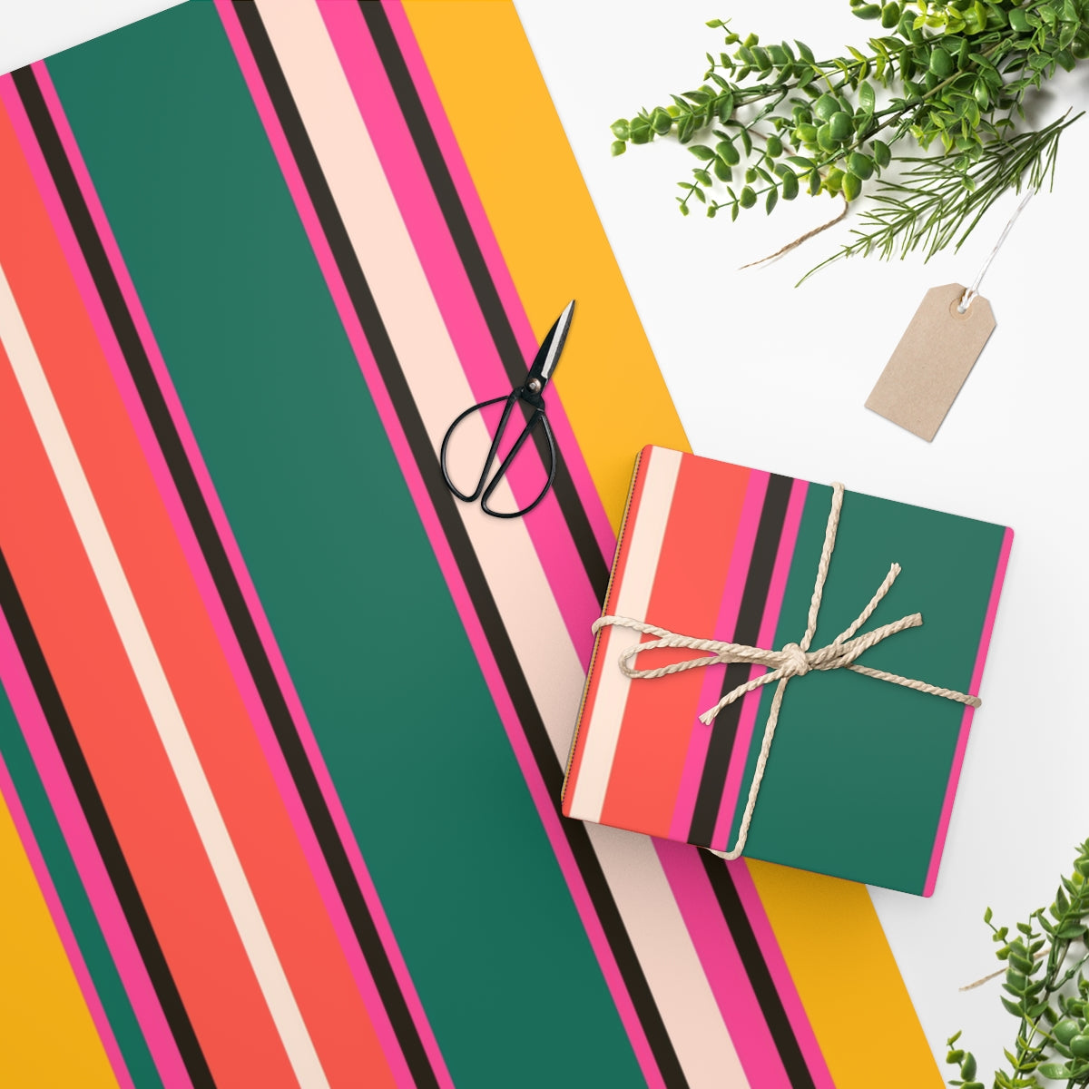 Retro Lined Wrapping Paper