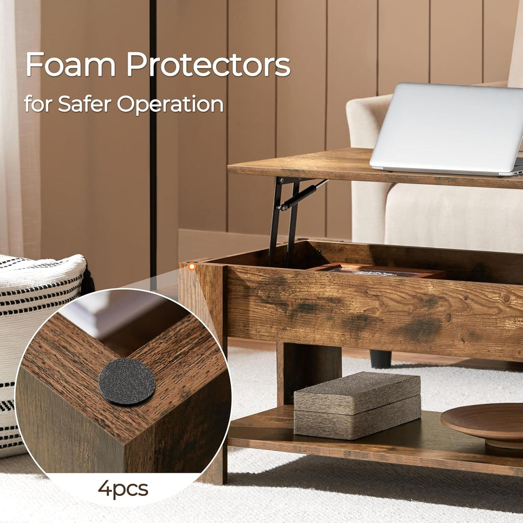 Coffee Table, 47.5In Lift Top Coffee Table with Hidden Compartment and