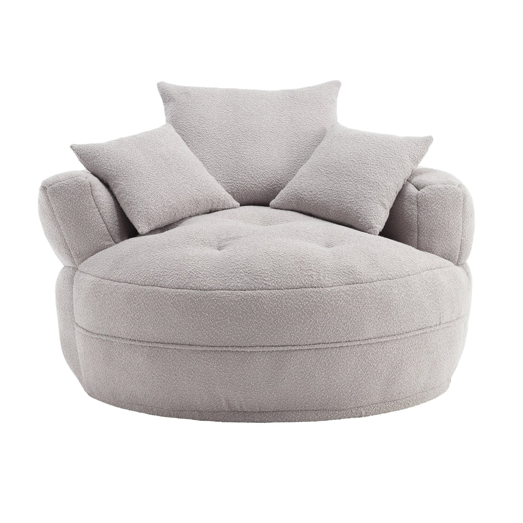 Chenille Sponge single sofa,No Assembly Required,Fluffy Modern Sleeper