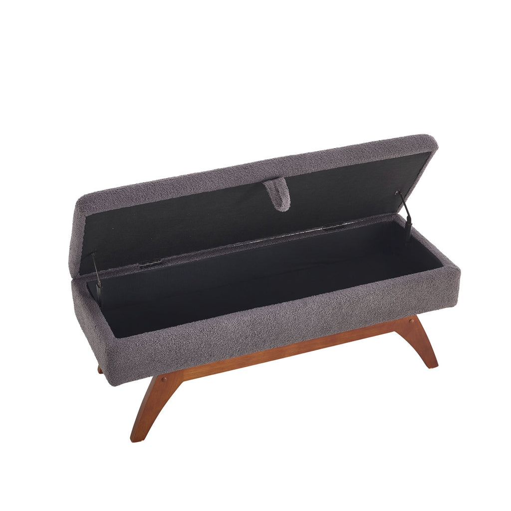 Teddy wool fabric, solid wood feet for solid weighing, and bed end