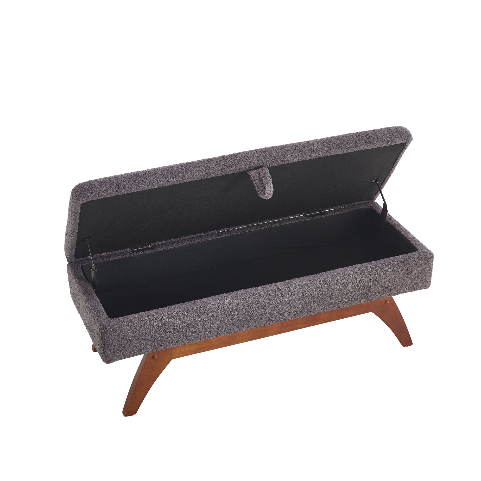 Teddy wool fabric, solid wood feet for solid weighing, and bed end