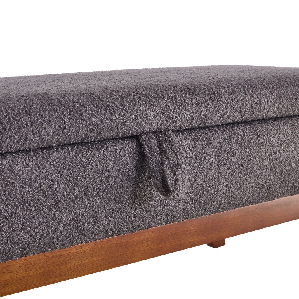 Teddy wool fabric, solid wood feet for solid weighing, and bed end