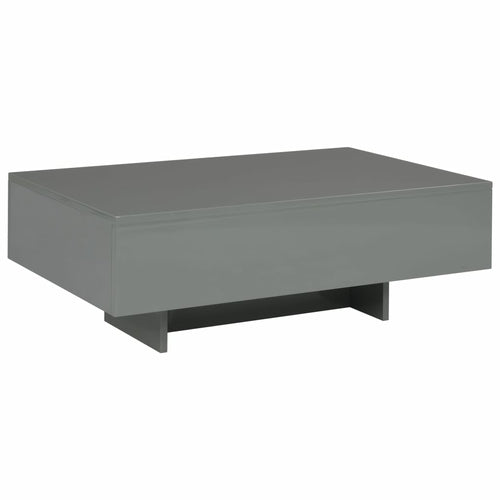 Coffee Table High Gloss Gray 45.3"x21.7"x12.2" MDF