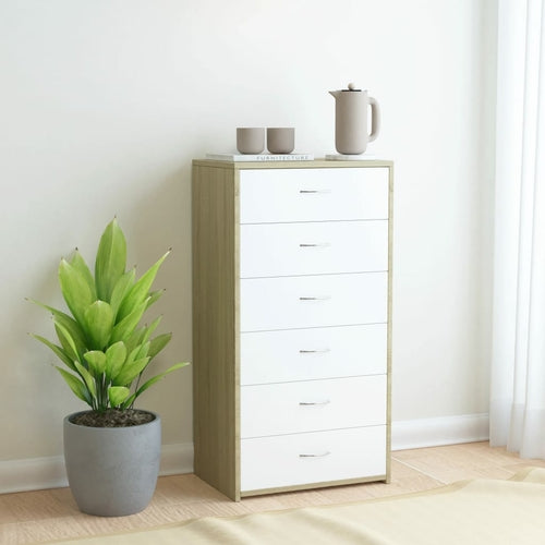 Sideboard with 6 Drawers 23.6"x13.4"x37.8" Chipboard