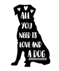 Love and a Dog - Metal Wall Art