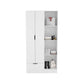 Armoire Dover with Four Storage Shelves, Drawer and Double Door, White