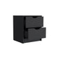 Bennett 2 Piece Bedroom Set, Nightstand + Dresser, Black Wengue Finish