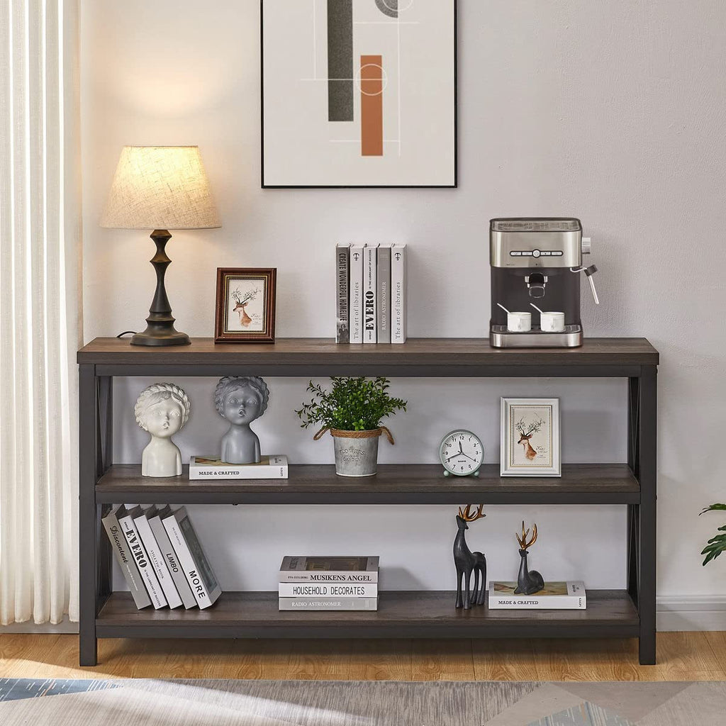 Rustic 3-Tier Console Table for Living Room
