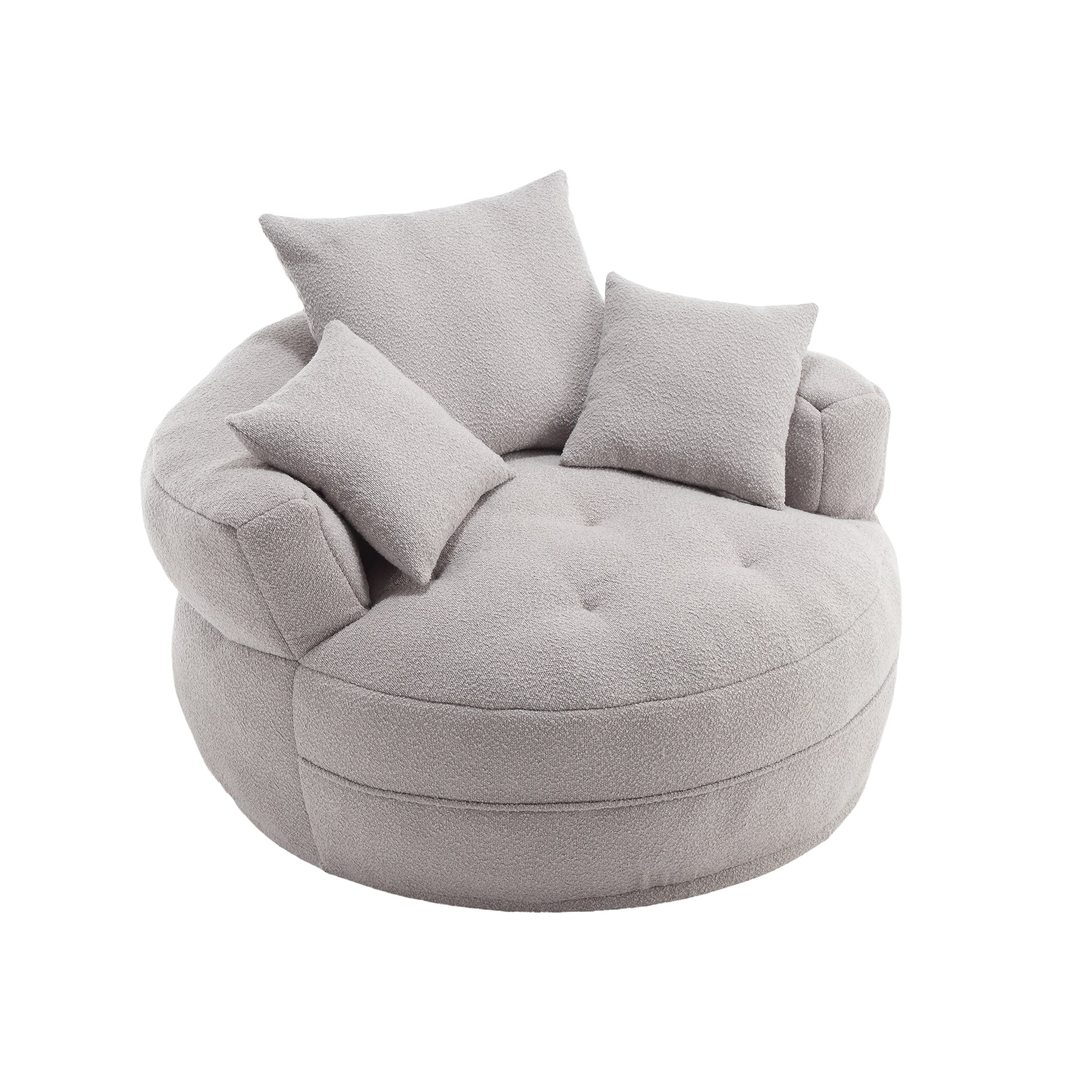 Chenille Sponge single sofa,No Assembly Required,Fluffy Modern Sleeper