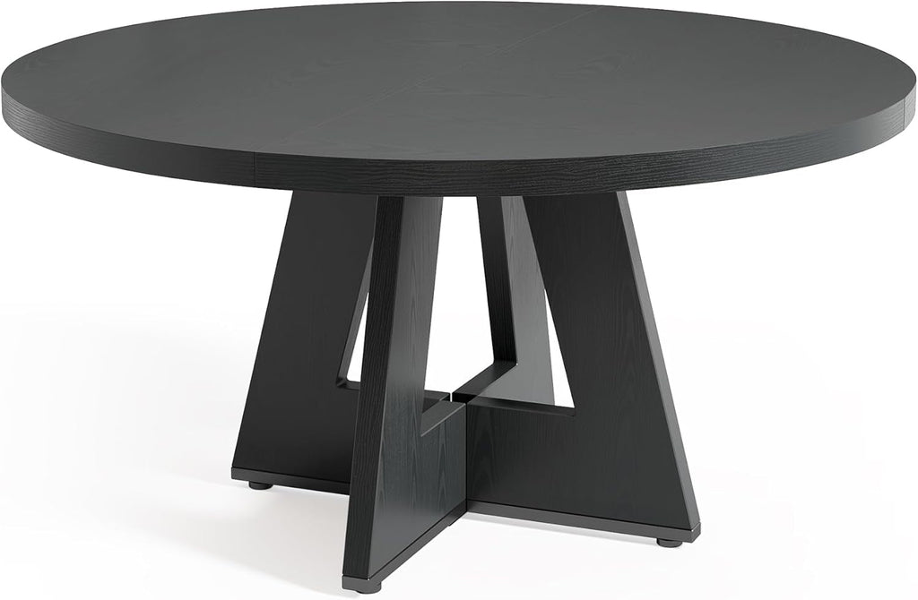 round Dining Table for 4-6 People, 47 Inches Dining Room Table with