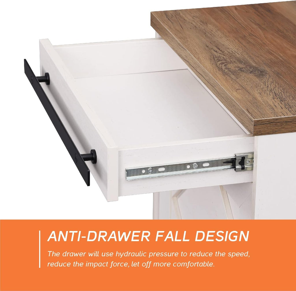 98.4" Wide TV Stand for Tvs up to 110",Faux Bark Finish Wood