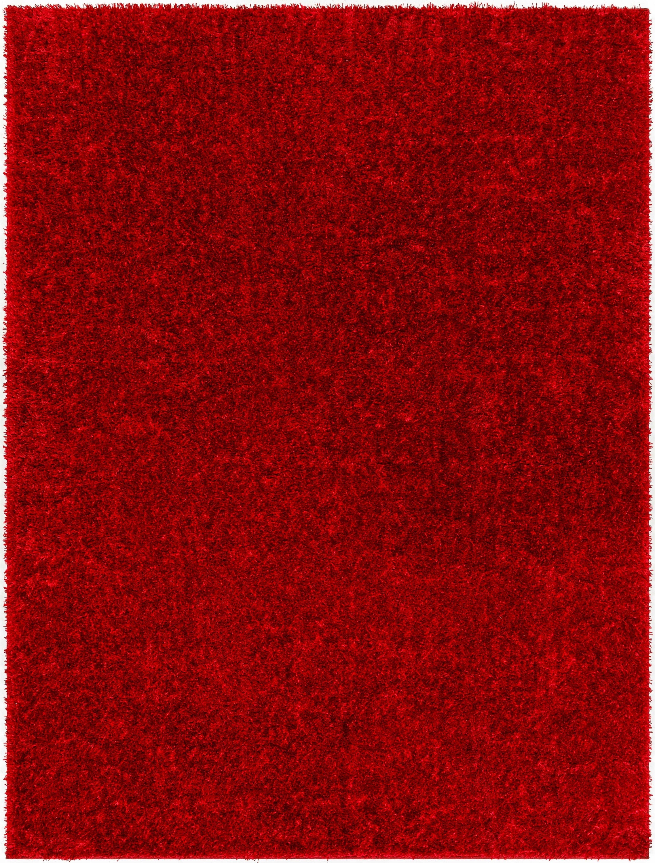 Heavenly Solid Red Plush Rug