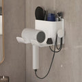 Sleek WallMounted Bathroom Organizer Rack with Smartphone Holder