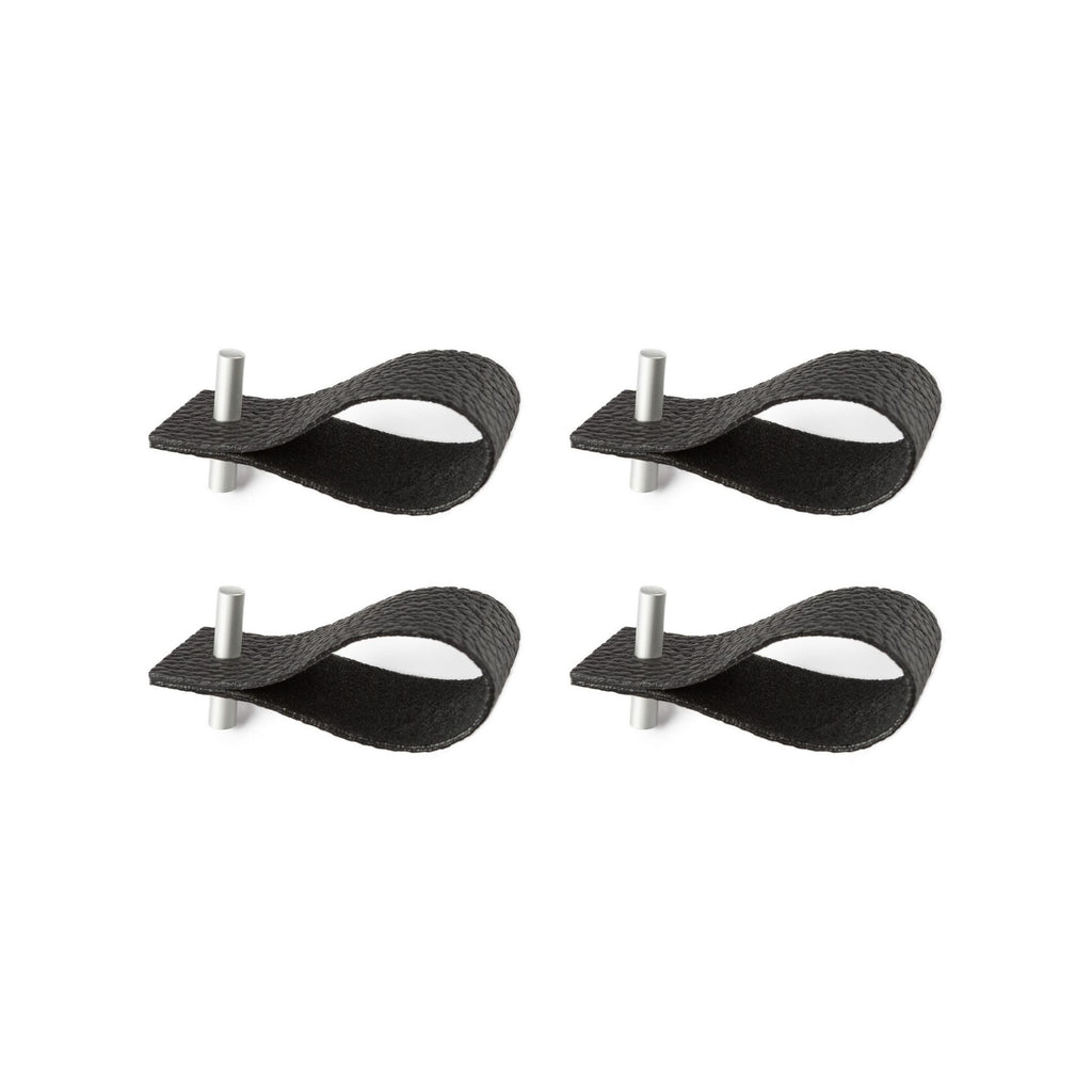 Leather napkin rings | set of 4 | black