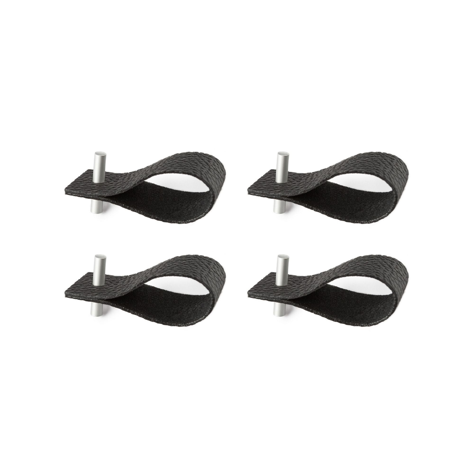 Leather napkin rings | set of 4 | black