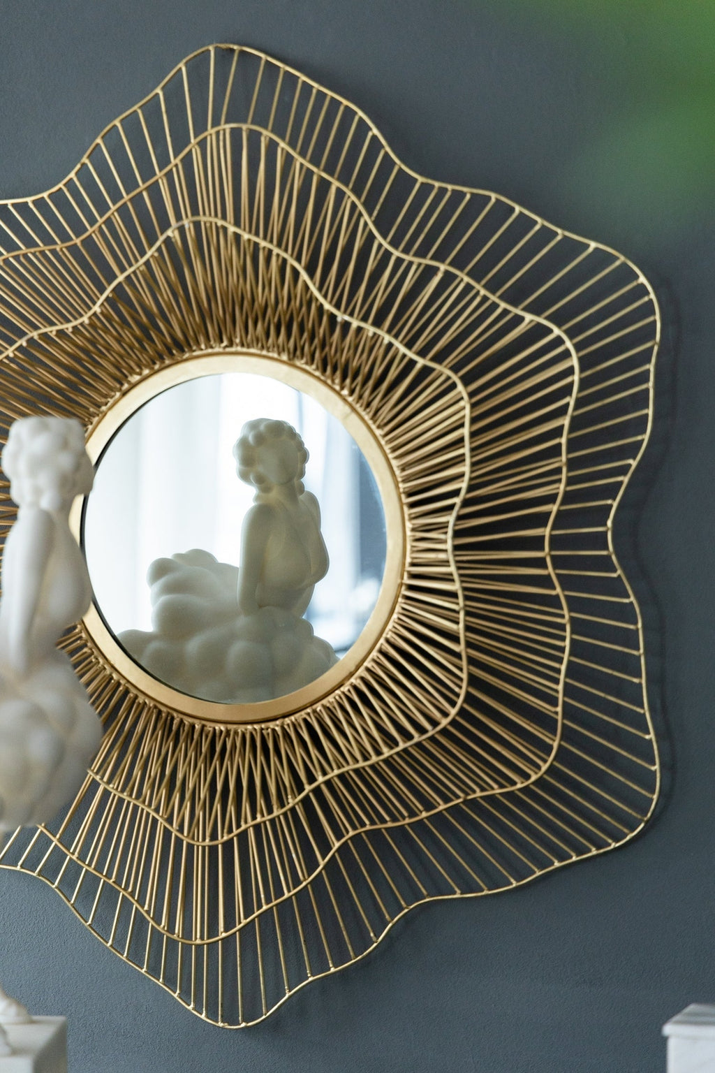 D27x2.4' Metal Mirror, Wall Mounted Mirror Home Decor for Bathroom