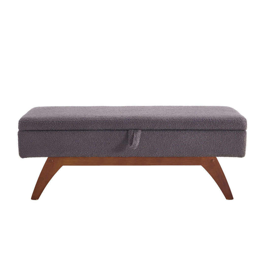 Teddy wool fabric, solid wood feet for solid weighing, and bed end