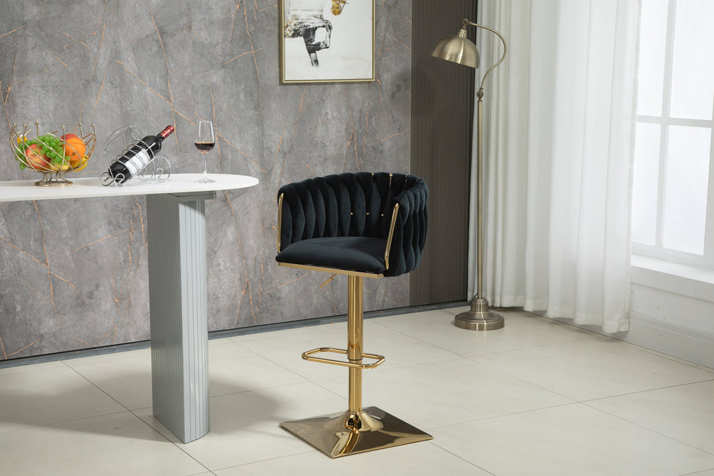 Vintage Bar Stools with Back and Footrest Counter Height Dining Chairs