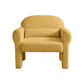 modern boucle accent chair with lumbar pillow for living room