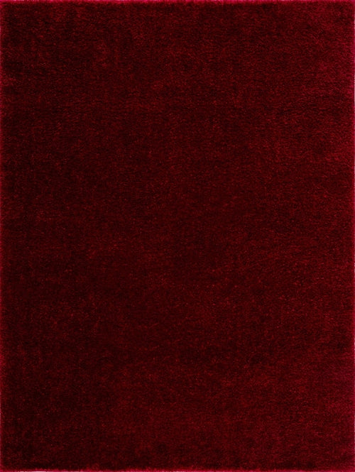 Heavenly Solid Red Plush Rug