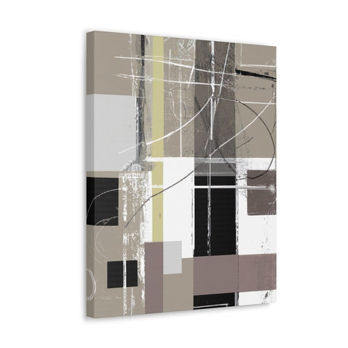 Wall Art Decor - Canvas Print Artwork - Abstract Black Brown Beige