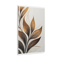 Wall Art Decor - Canvas Print Artwork - Floral Brown Line Art Print